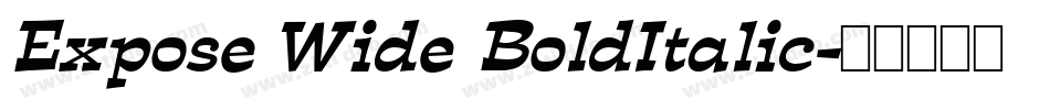 Expose Wide BoldItalic字体转换